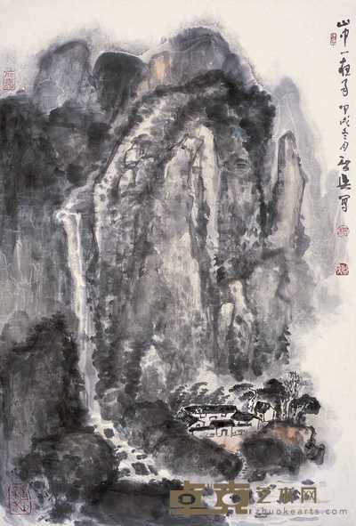 杨启舆 山雨初晴 立轴 66×45cm